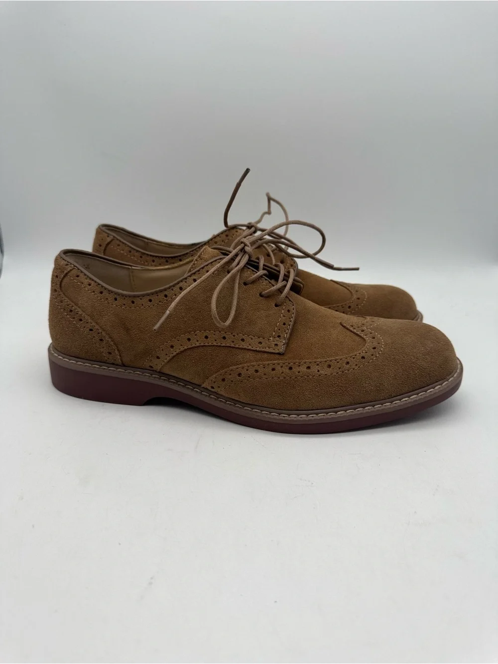 BRAND NEW GH Bass Pasadena Suede Oxford Shoes Tan Brown Men’s Size 9.5 M